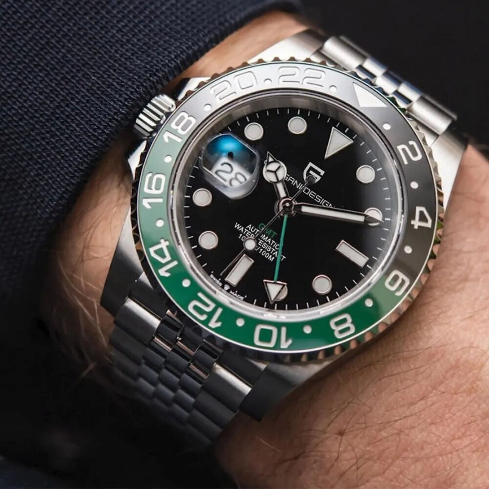 Thumbnail: PAGANI DESIGN PD-1662 Luxury GMT Men Mechanical Wristwatch Sapphire Glass Stain