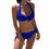 Thumbnail: 2023 Bikini Set Swimwear for Women Off Shoulder Fasten Belt Two Pieces Sexy V N
