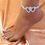 Thumbnail: Ins Fashion Silver Color Rhinestone Double Heart Anklet for Women Bling Hollow 