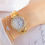 Thumbnail: 2023 Ladies Wrist Watches Dress Gold Watch Women Crystal Diamond Watches Stainl