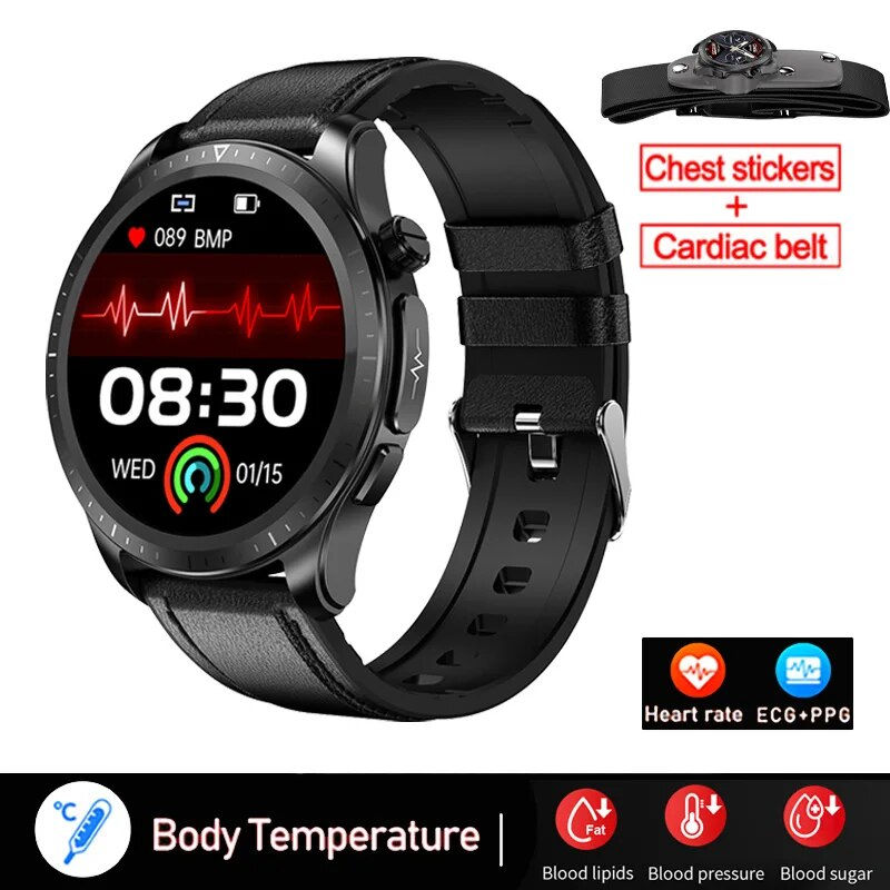 Thumbnail: 2023 New Blood Glucose Monitor Health Smart Watch Men Women ECG+PPG Blood Press