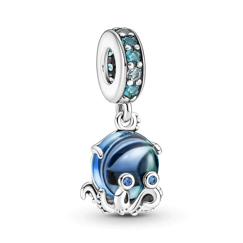 Thumbnail: New 925 Sterling Silver Cute Little Turtle Pendant Charm Blue Ocean Collection 