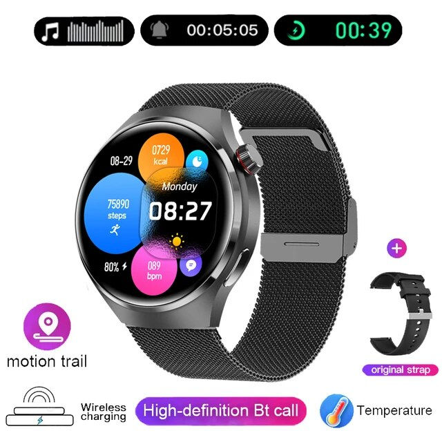 Thumbnail: New GPS Smart Watch Men For Huawei GT4 Pro 360*360 HD Screen Heart rate Bluetoo