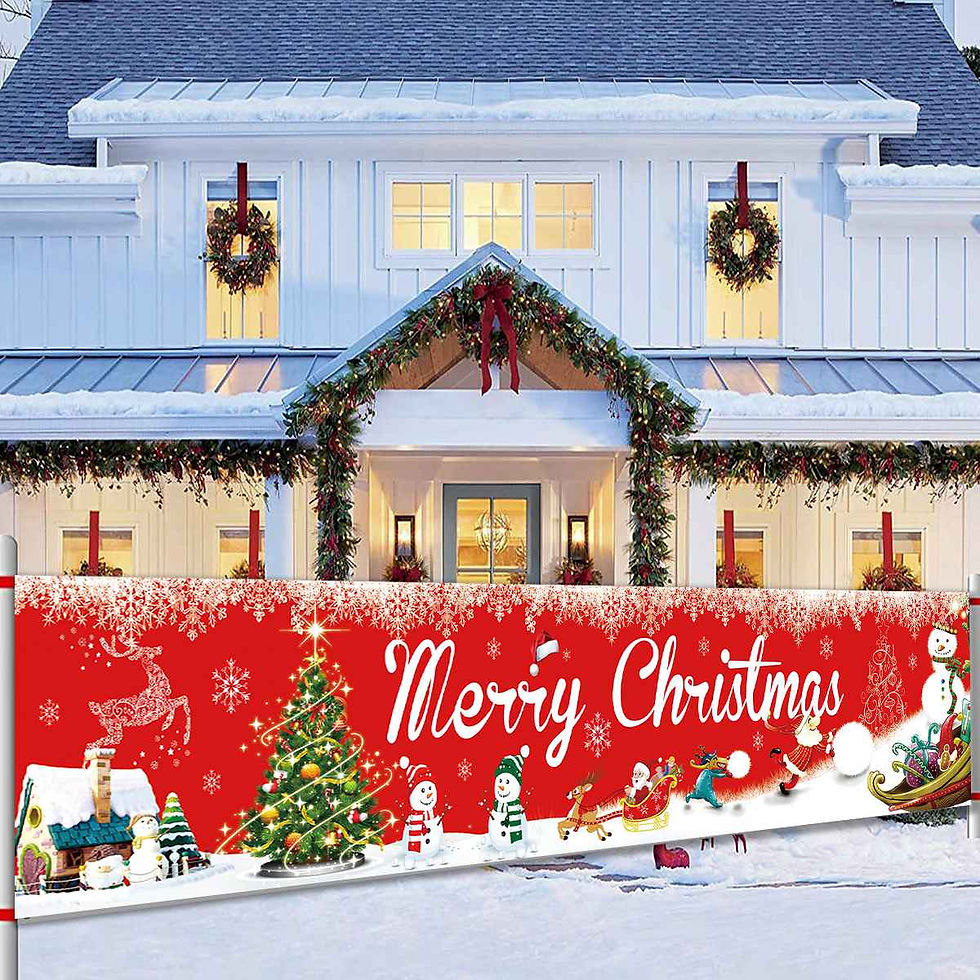 Thumbnail: Christmas Outdoor Banner Flag Merry Christmas Decoration 2023 Xmas Ornaments Gi