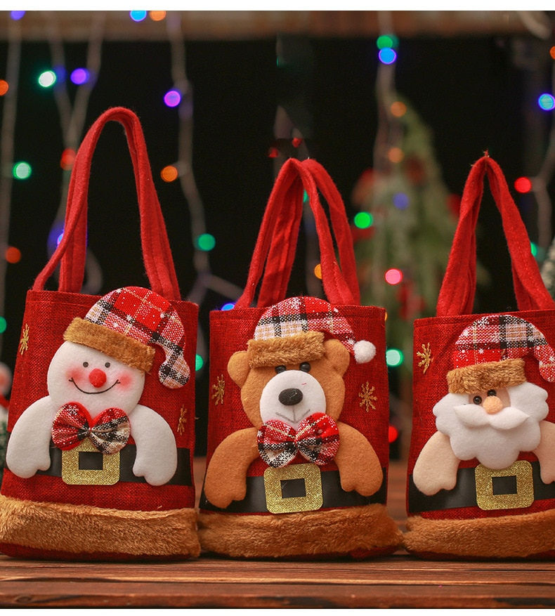 Thumbnail: Santa Claus Snowman Deer Gift Bag Children's Gift Bag Candy Bag Christmas Handb