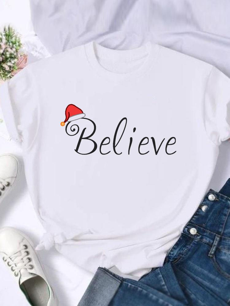 Thumbnail: Tree Festival Lovely Women Holiday Shirt Clothing Print T Top Merry Christmas N