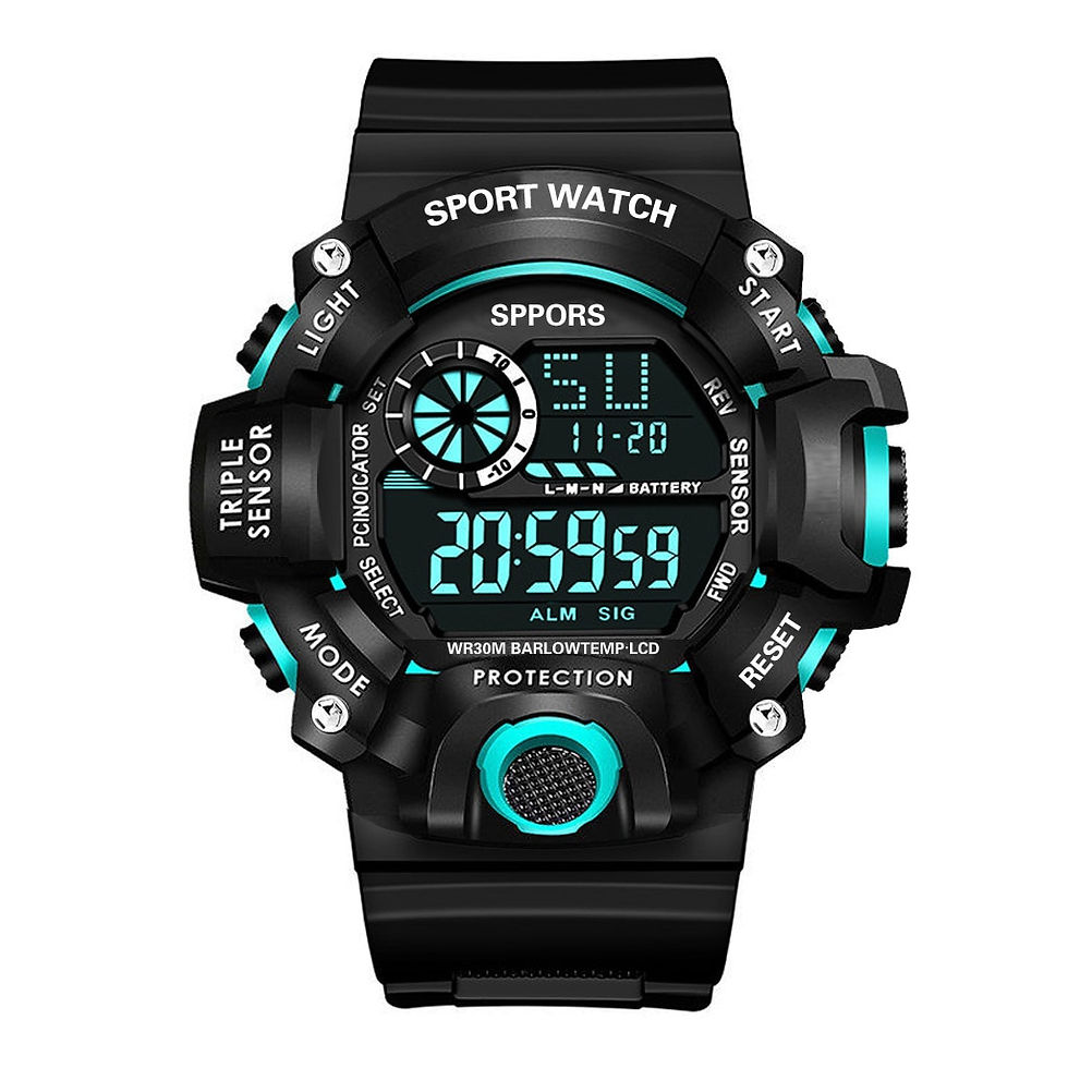 Thumbnail: YIKAZE Men's LED Digital Watch Men Sport Watches Fitness Electronic Watch Multi