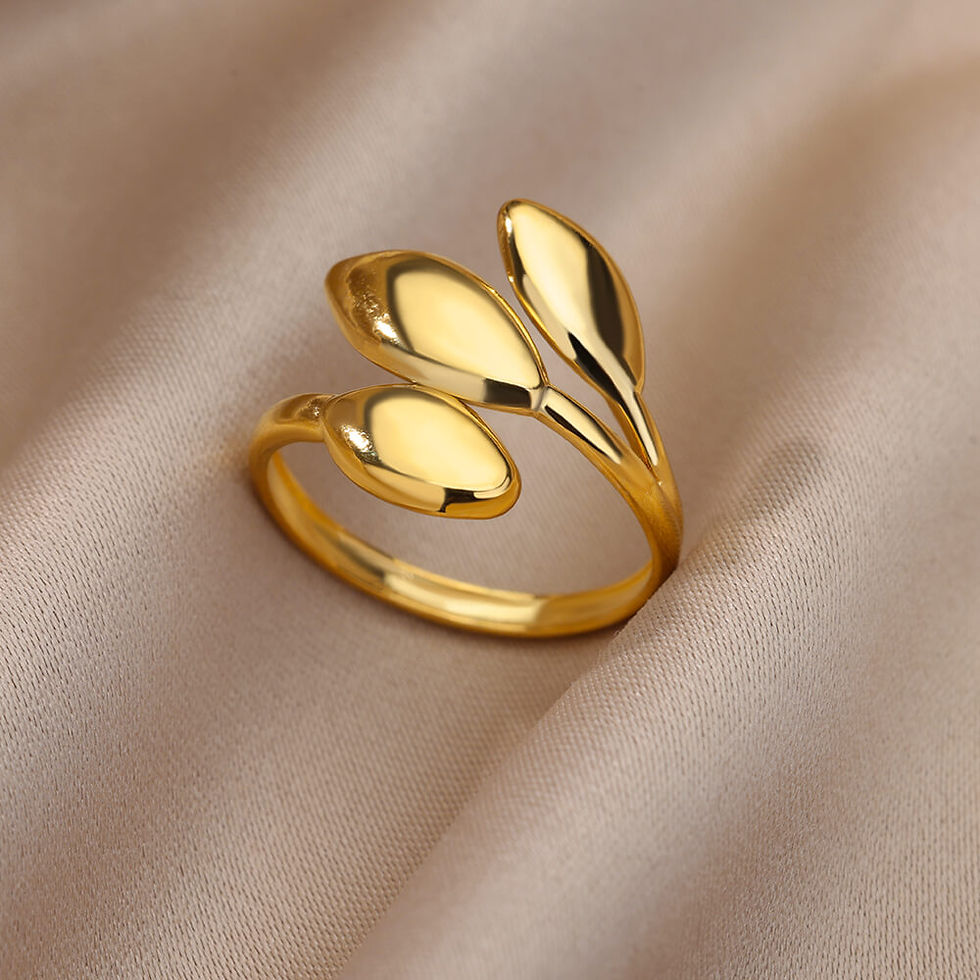 Thumbnail: Stainless Steel Rings For Women Men Gold Color Engagement Wedding Party Ring Fe