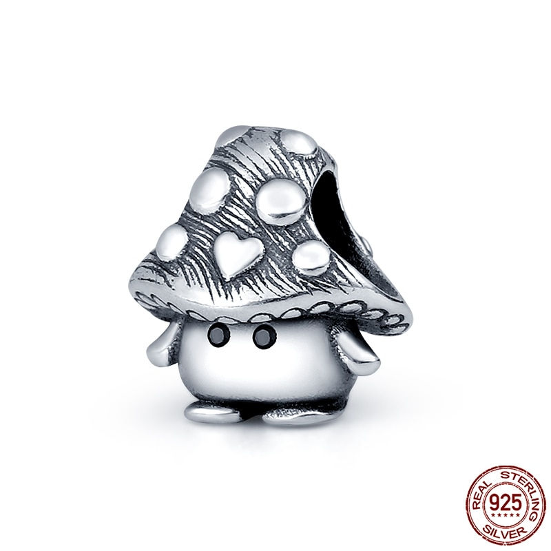 Thumbnail: Hot Sale Charms Fit Pandora 925 Original Bracelet 925 Silver Owl With Blue Zirc