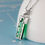 Thumbnail: HOYON Silver Color 925 Emerald Pendant Necklace For Women Wedding Jewelry Green