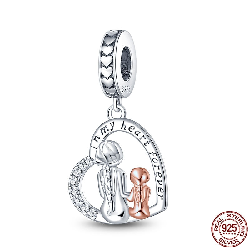 Thumbnail: Hot Sale Charms Fit Pandora 925 Original Bracelet 925 Silver Owl With Blue Zirc