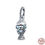 Thumbnail: Hot Sale Charms Fit Pandora 925 Original Bracelet 925 Silver Owl With Blue Zirc