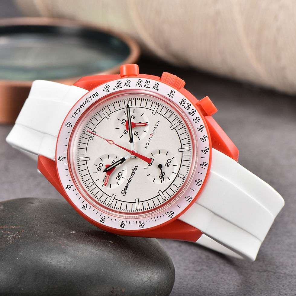 Thumbnail: New Couple Watch Multifunction Plastic Case Weight Moon Watches For Men swatch 