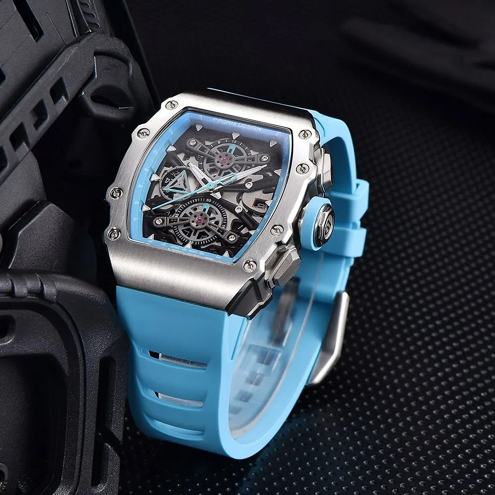 Thumbnail: Pagani Design 2023 New Men's Quartz Watches Skeleton Dial 100M Waterproof Sport