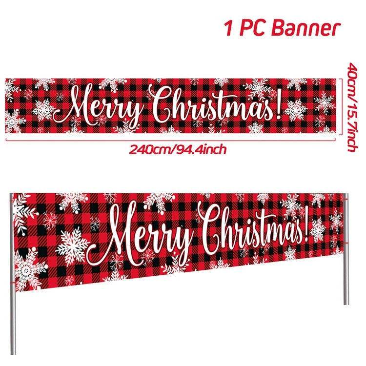 Thumbnail: Christmas Outdoor Banner Flag Merry Christmas Decoration 2023 Xmas Ornaments Gi