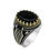 Thumbnail: Retro Handmade Turkish Signet Rings For Men Ancient Silver Color Carved Eagle R