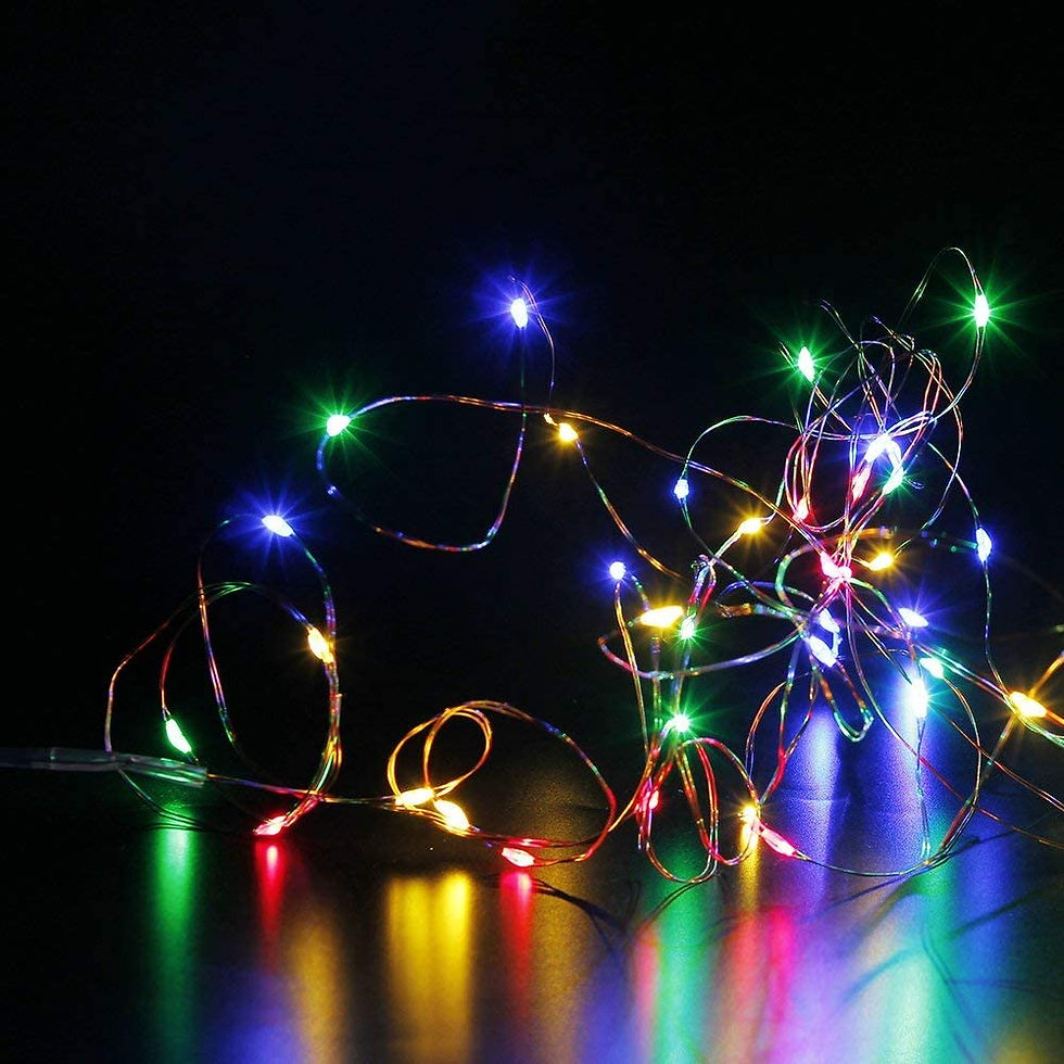 Thumbnail: Copper Lights 1m 2m 3m Mini Fairy Lights CR2032 Battery Operated String Light f