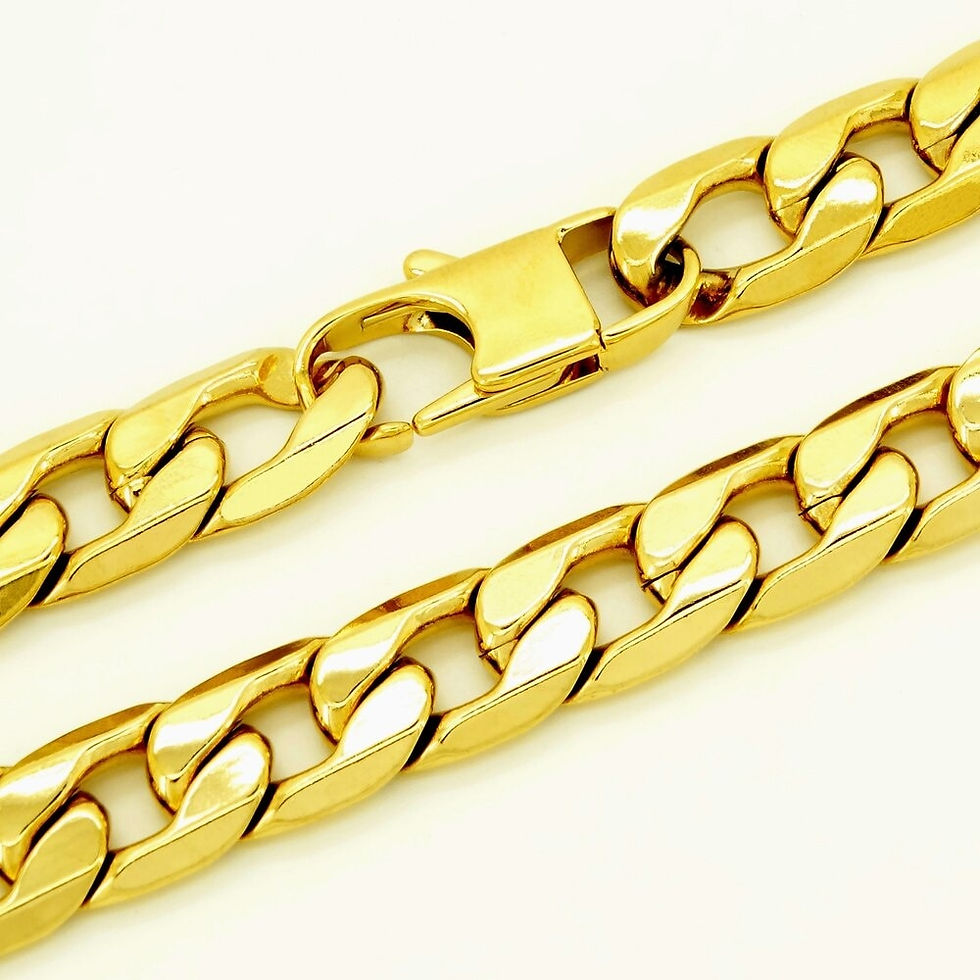 Thumbnail: Men Women Bracelet 6/8/10/12 Mm 8 Inches Curb Chain Bracelet Punk Hip-hop Brace