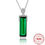 Thumbnail: HOYON Silver Color 925 Emerald Pendant Necklace For Women Wedding Jewelry Green