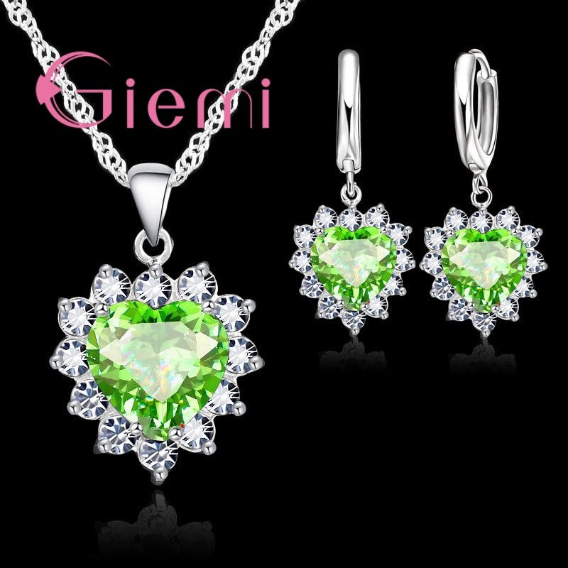 Thumbnail: True Love 925 Sterling Silver Jewelry Sets For Wedding Women Cubic Zirconia Pen