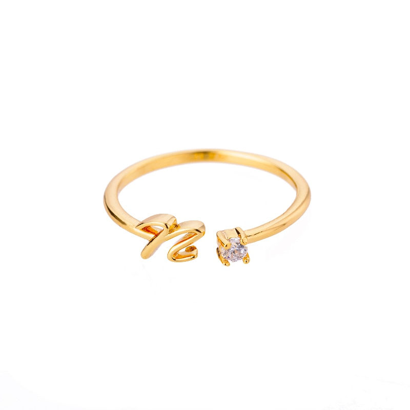 Thumbnail: 48 Style Women Stainless Steel Rings Gold Color Hollow Out Geometric Open Ring 