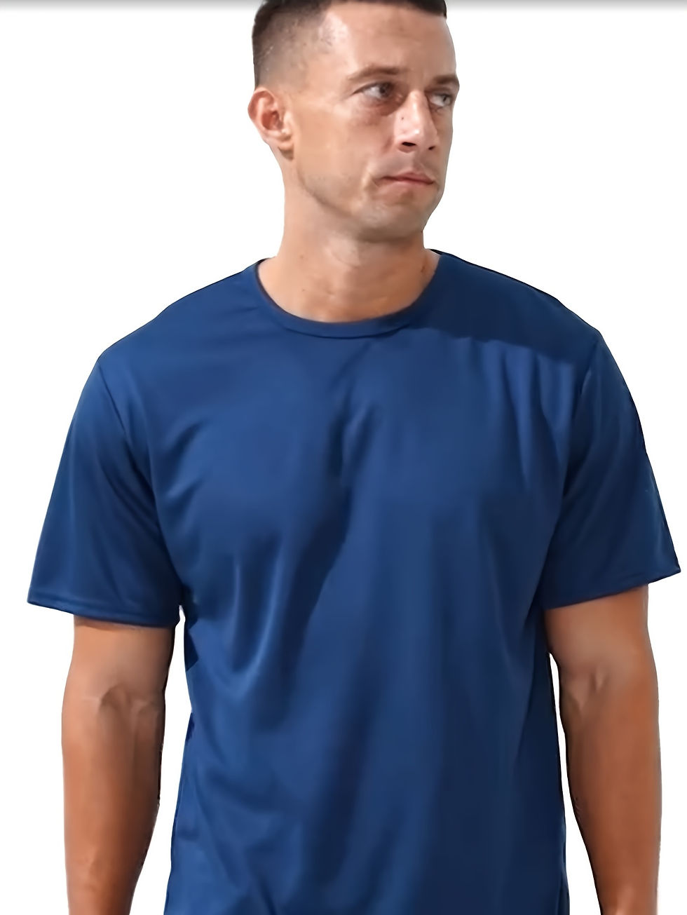 Thumbnail: 5pcs Men's Quick-Dry Crew Neck T-Shirts - Breathable, Moisture-Wicking & Soft f