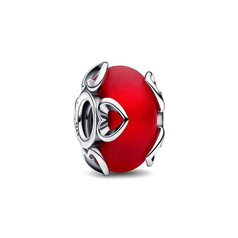 Thumbnail: New Silver 925 Red Series DIY Jewelry Lipstick High Heels Love Heart Dumbbell A