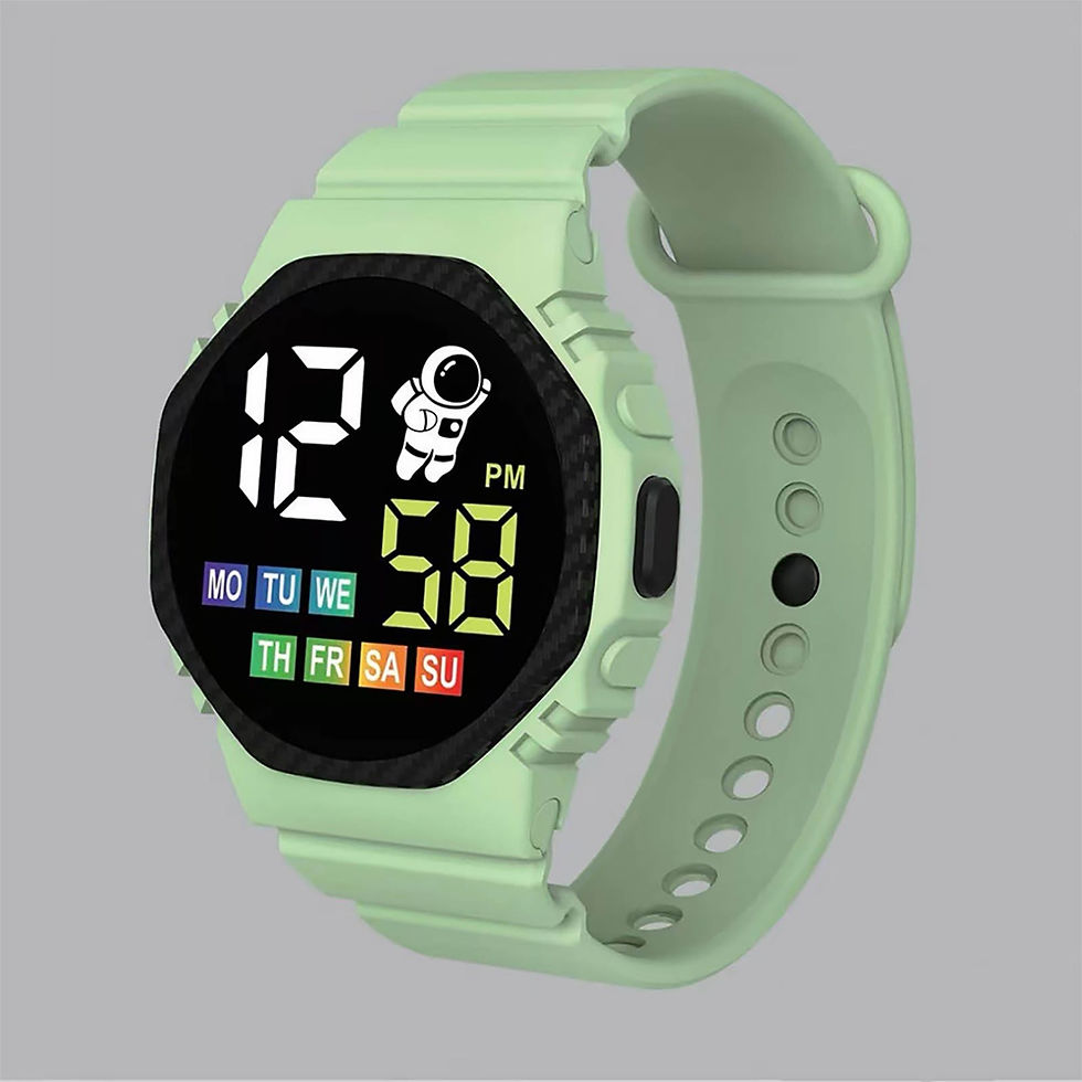 Thumbnail: LED Simple Children's Electronic Waterproof Watch Cute Astronaut Pattern Solid 
