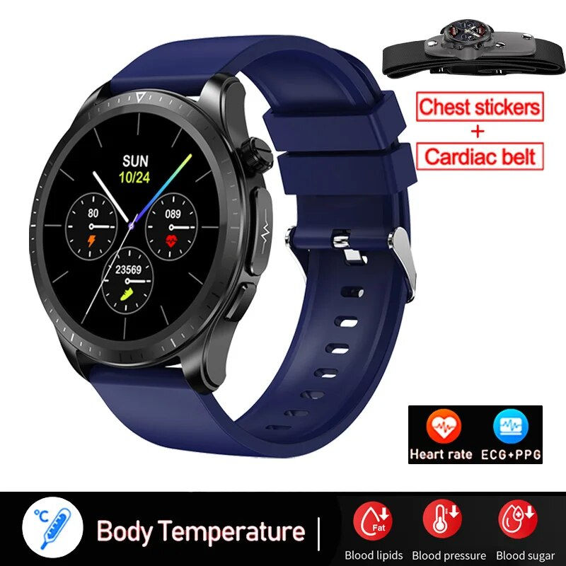 Thumbnail: 2023 New Blood Glucose Monitor Health Smart Watch Men Women ECG+PPG Blood Press