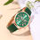Thumbnail: Reloj Mujer 2023 Fashion Women Watches Green Leather Quartz Wrist Watch for Wom