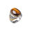 Thumbnail: Men's/Women High Quality 316LStainless Steel Onyx Gilded Rings Classic Fashion 