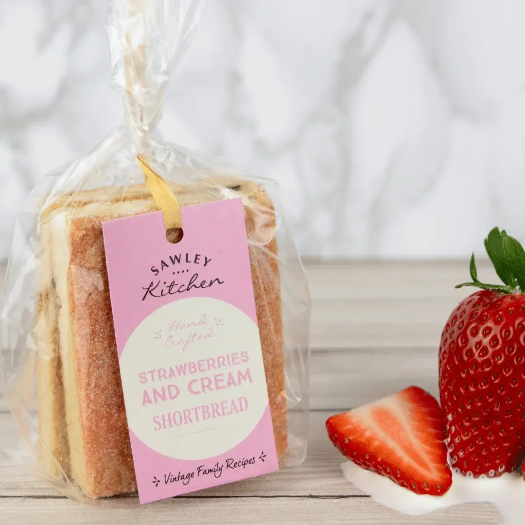 Strawberries and Cream Shortbread