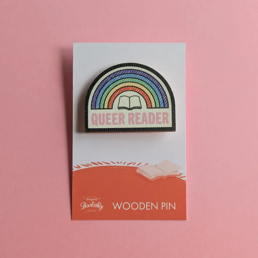 Queer Reader Wooden Pin