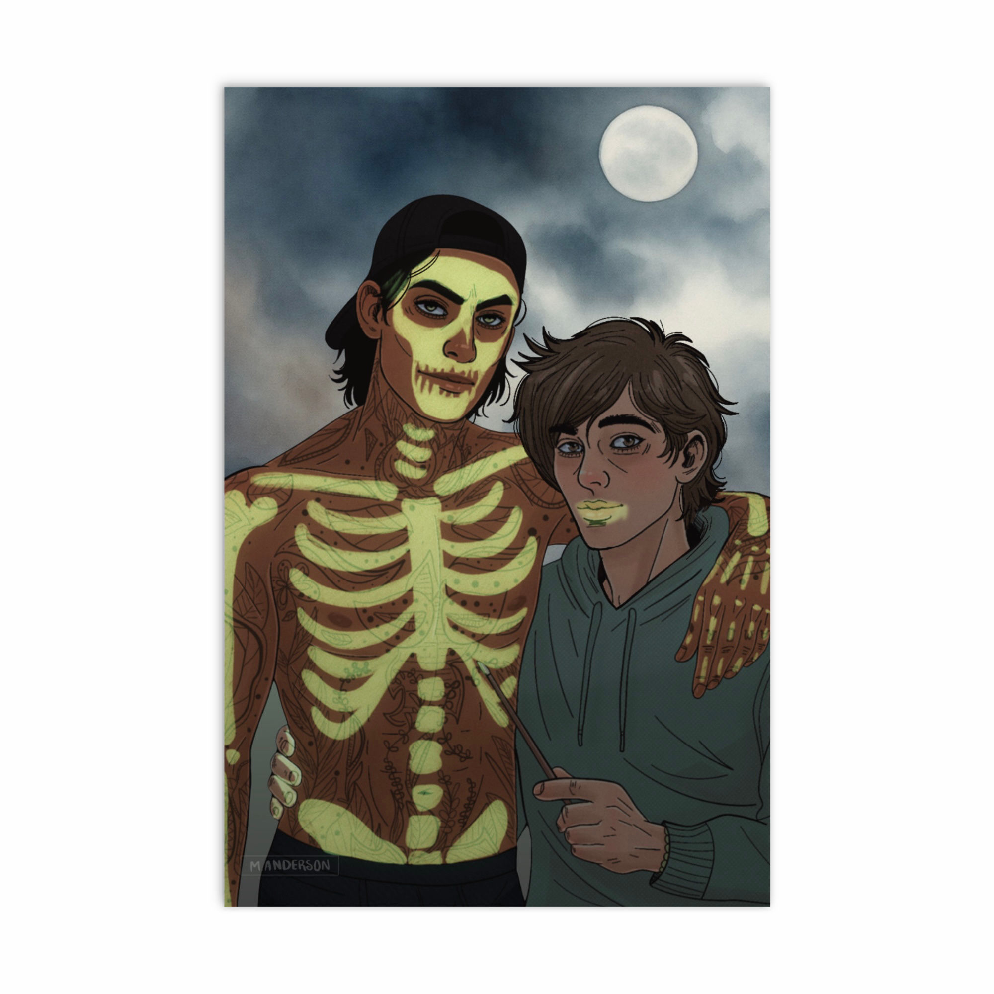 Eli & Aubrey Halloween 4x6 Art Print
