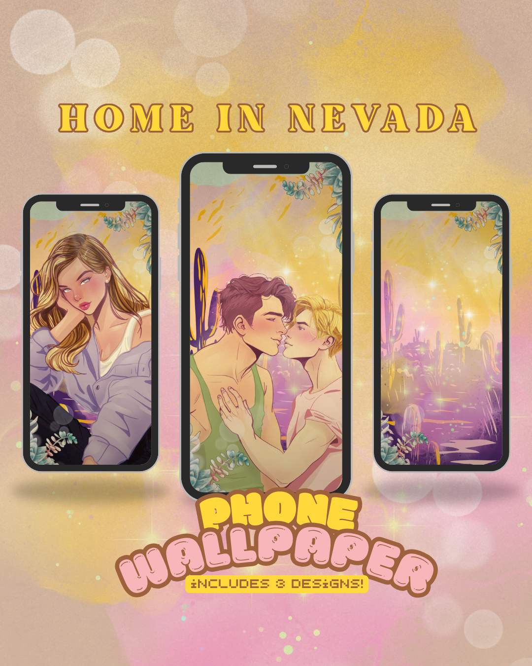 Home in Nevada - Desert Love Phone Wallpaper Set
