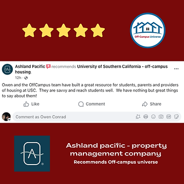 Ashland pacific's feedback post