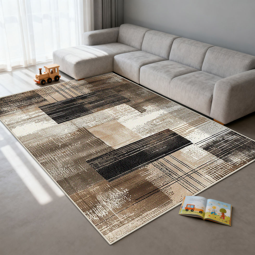 Miniature : Tapis Moderne Golden Geometry