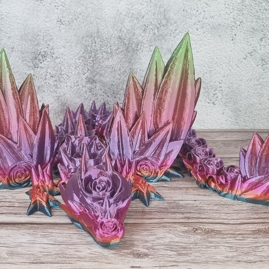 Baby Storm Wing Dragon iridescent crystal figure