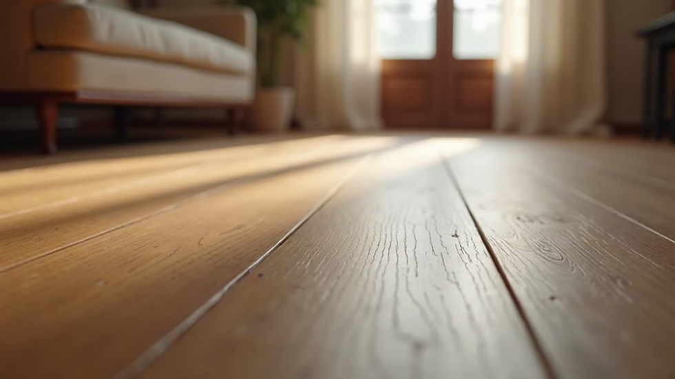 Close-up view of a luxurious timber floor installation