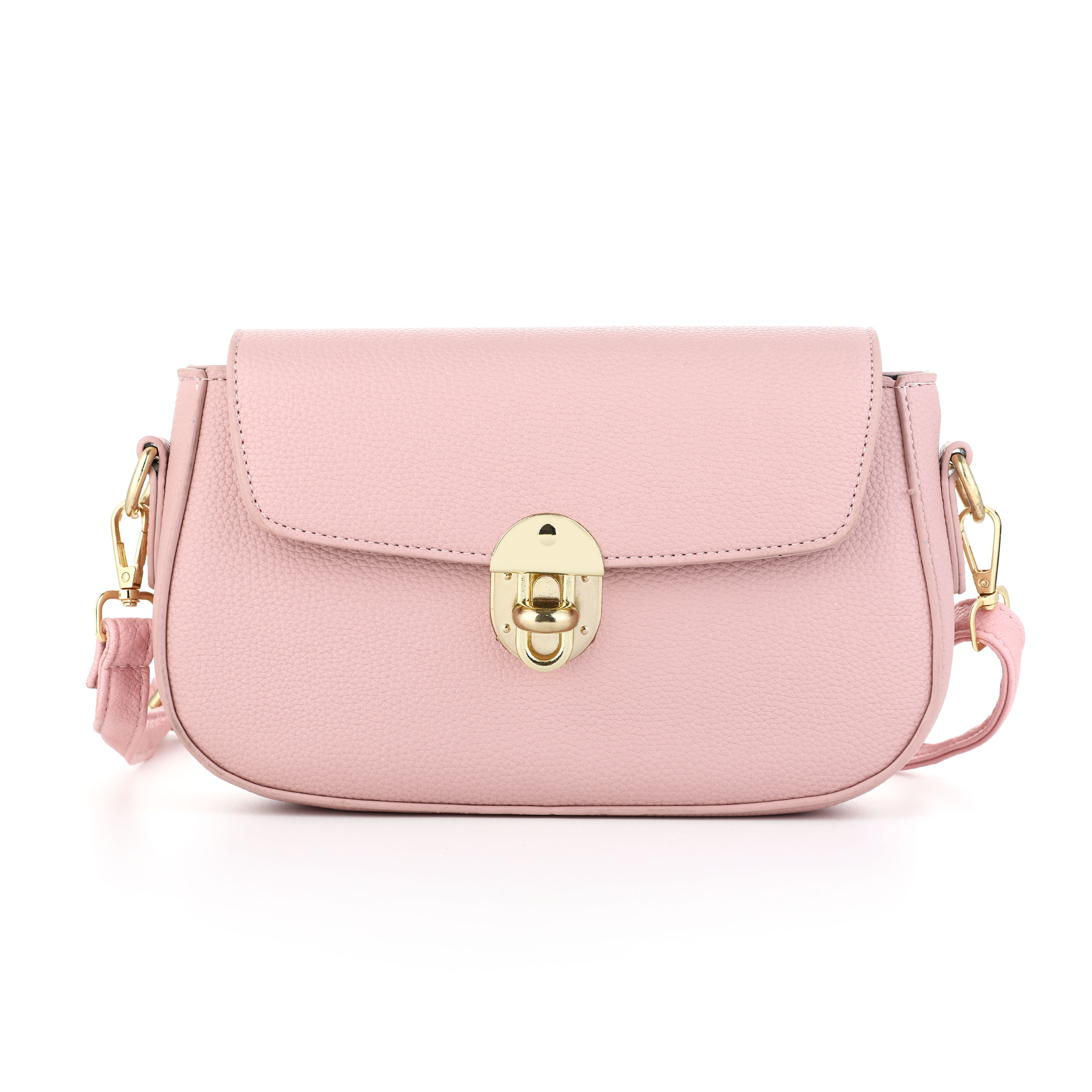 ‘Elvi’ roze, leder-look schoudertas