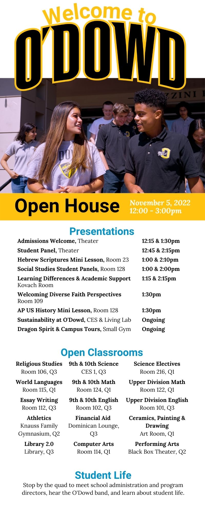 Campus Visits O'Dowd High School