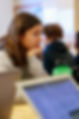 Student in class