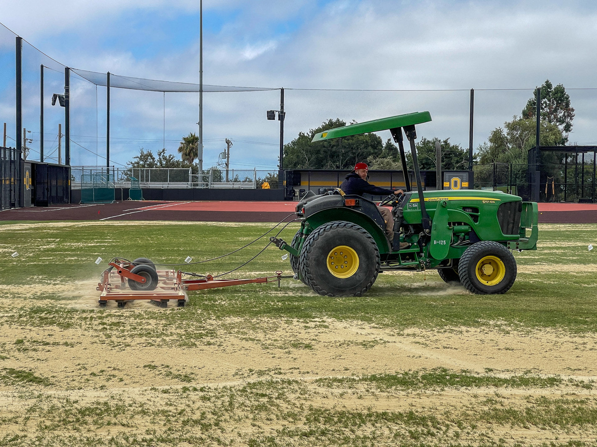 Aerating Upper Field