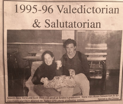 This O’Dowd Crozier clip from 1996 announces Sara Varni ’96 as class salutatorian.