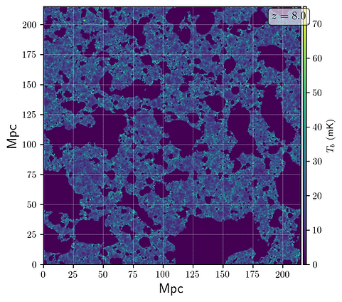 H1 field generate from simulations being ionized at z = 8.