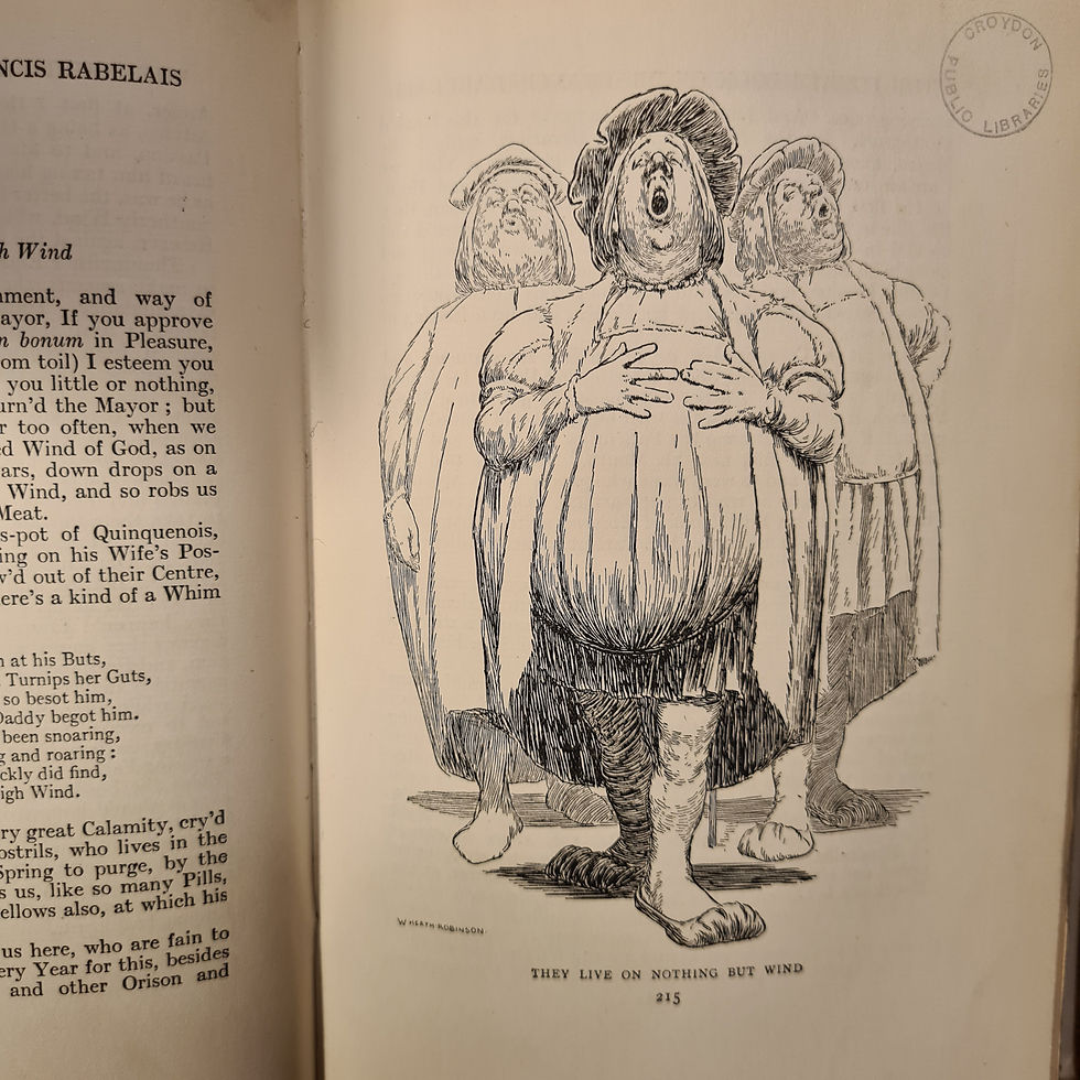 Thumbnail: The Works of Rabelais, 1921 two volume set, Ill Heath Robinson ,Navarre Socicety