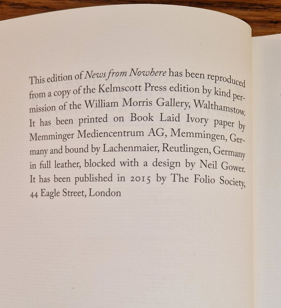 Thumbnail: Folio Society, News From Nowhere or, an Epoch of Rest by William Morris