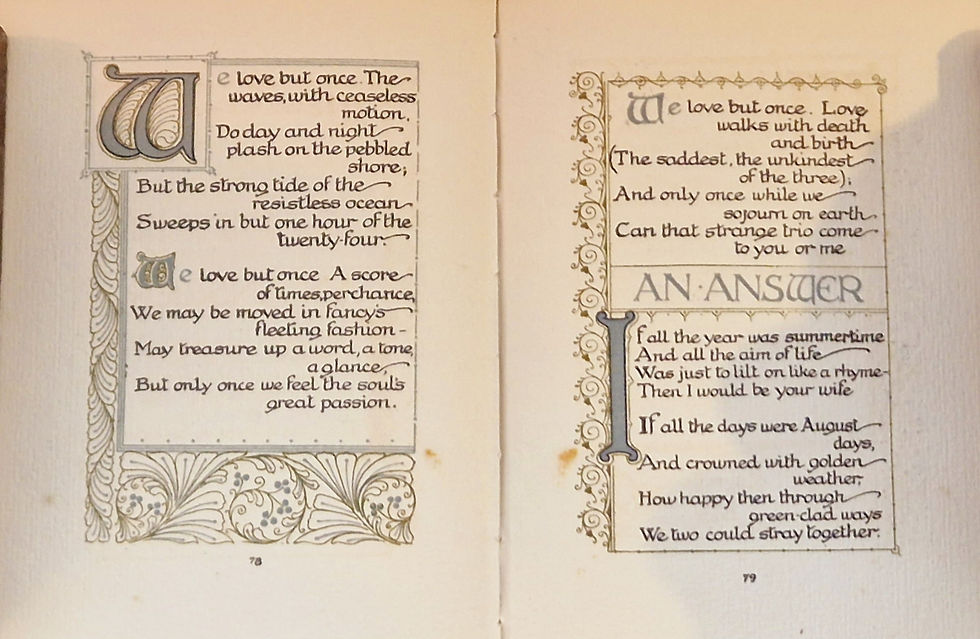 Thumbnail: Poems of Passion, illuminated by F Sangorski and G Sutcliffe
