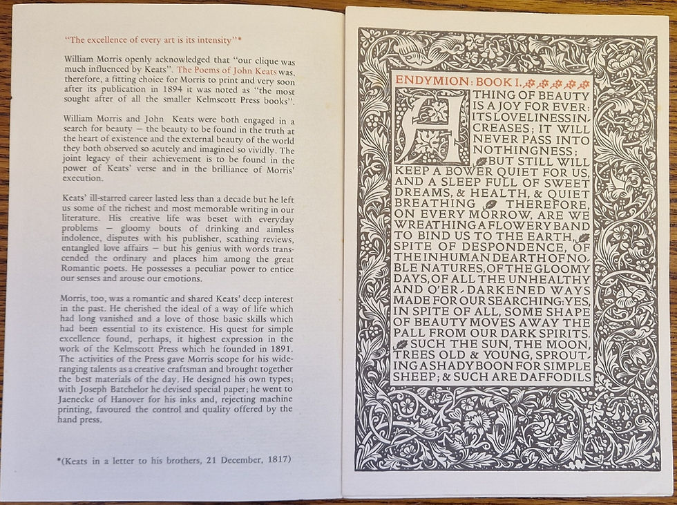 Thumbnail: The Poems of John Keats, facsimile of Kelmscott edition, one of 110 copies