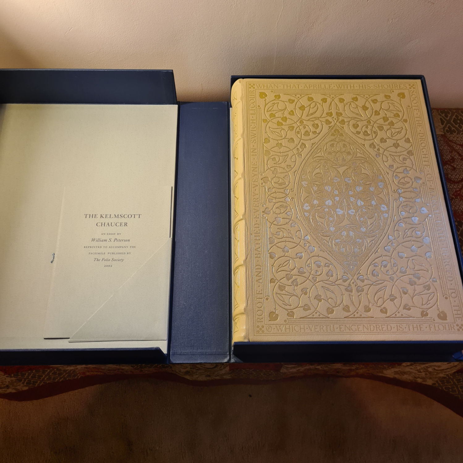 Folio Society: Works of Geoffrey Chaucer facsimile of the Kelmscott Chaucer 2002